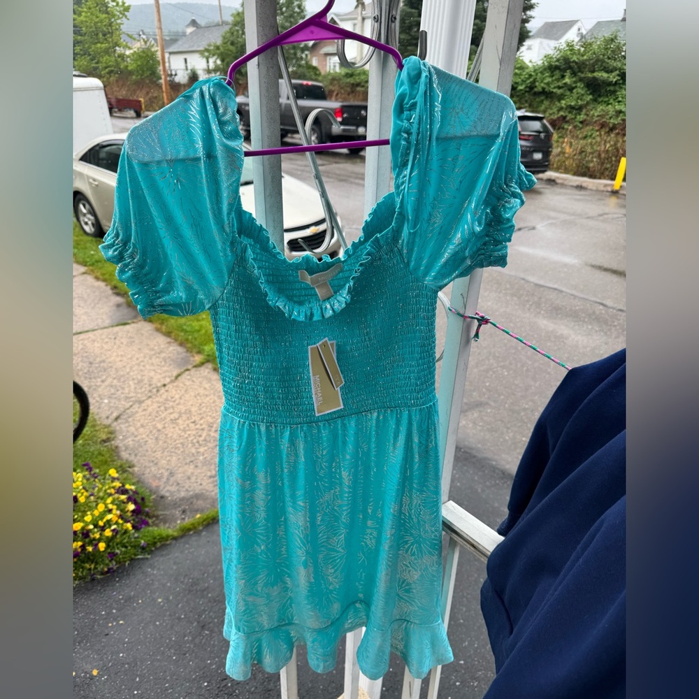Michael Kors Turquoise Mini Dress